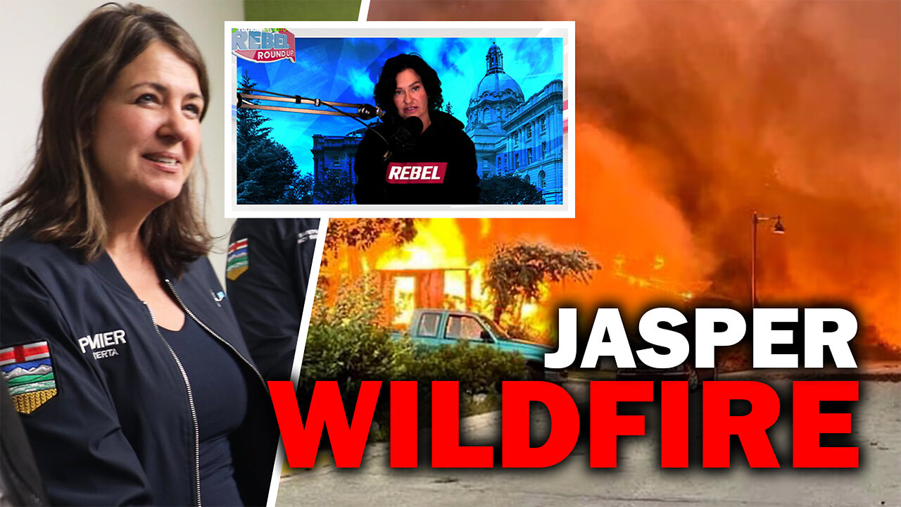 Danielle Smith tearfully reacts to Jasper, Alberta wildfire devastation