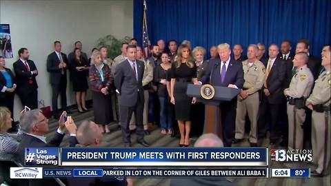 President Trump meets with first responders in Las Vegas