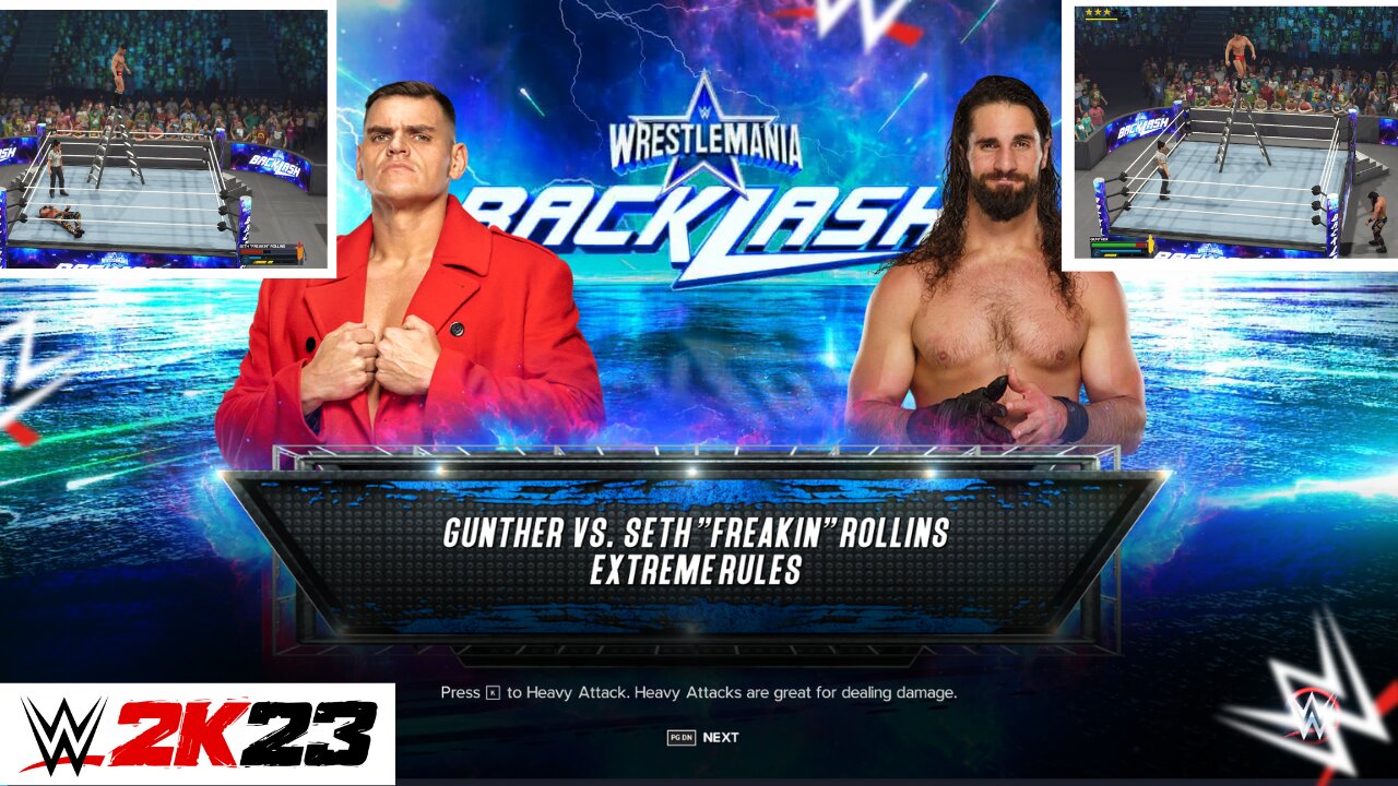 Gunther Breaks Every Bone of Seth Rollins WWE 2K23 Full Match #wwe2k23