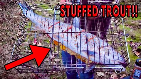 STEELHEAD Fishing A NEW RIVER! Stuffed TROUT Catch & COOK!