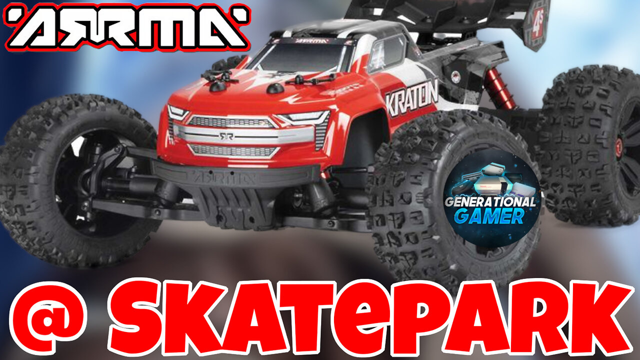 Bashing & Extreme Jump with Arrma Kraton 4S V2.5 @ Skatepark