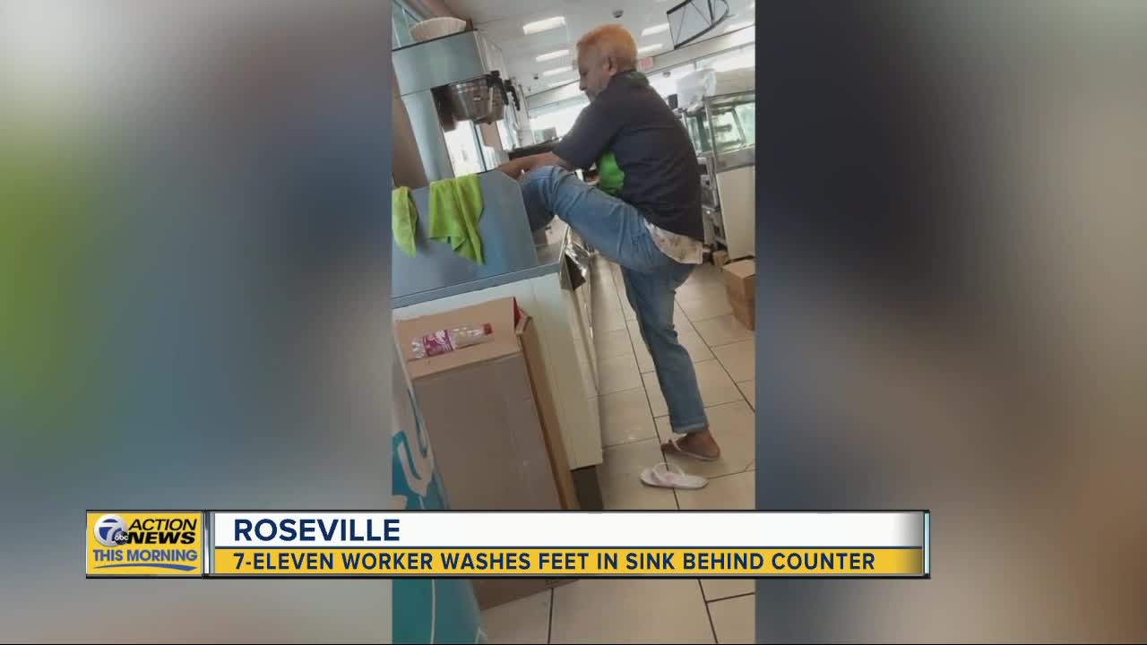 Debate sparked by 7Eleven clerk washing feet at Roseville store