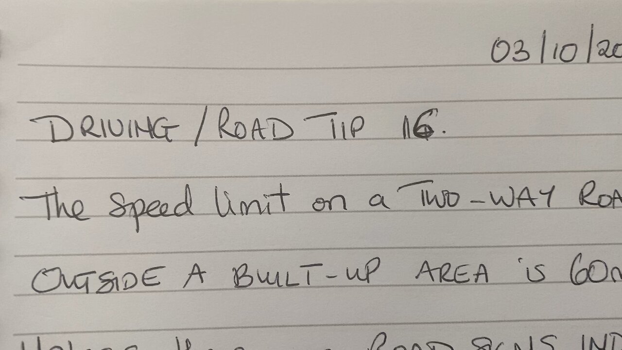 ROAD TIP 16