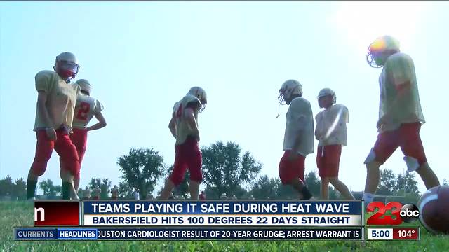 Football Teams Playing it Safe as Heat Wave Continues