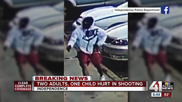 1 kid, 2 men shot in Indep., suspect at large