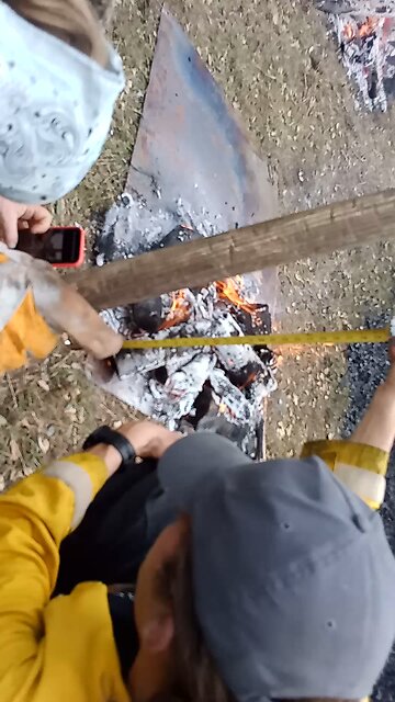measuring a Char burn pile