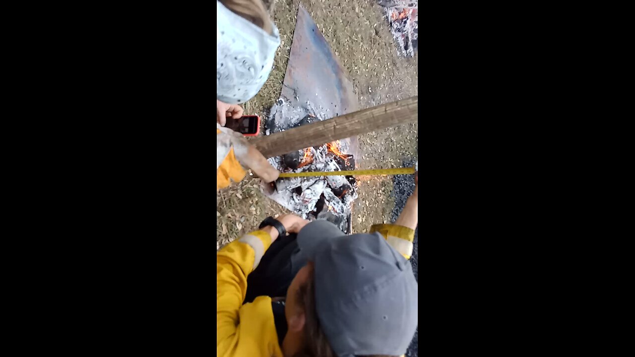 measuring a Char burn pile