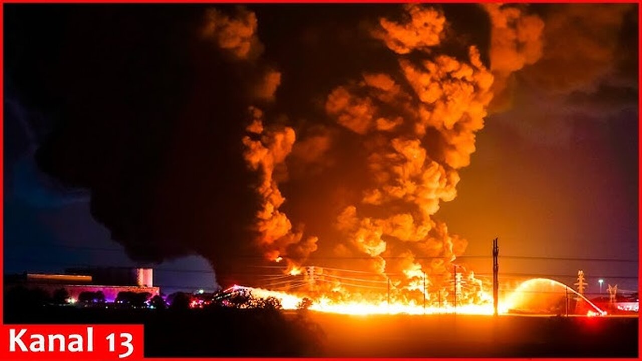 At night, Ukrainian army hit the only oil base that supplies Russian army with fuel in Rostov