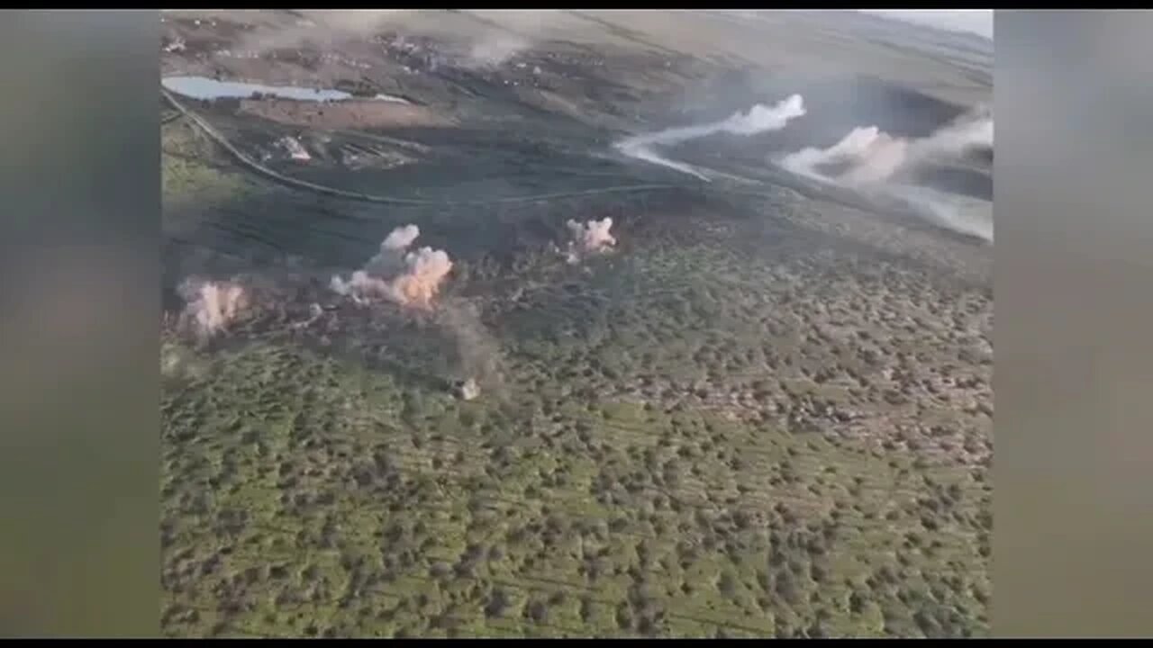 Ukrainian drones and artillery working together