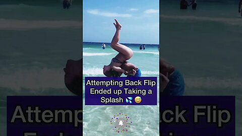 😂 Epic Backflip Fail in the Water 💦🏖️ #epicfail #swingdance #wateracrobatics #countrydance #beach