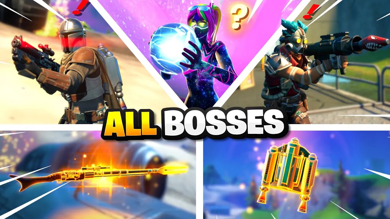 ALL *NEW BOSSES* in FORTNITE SEASON 5 - Mythic Weapons, Exotics Weapons/ Trading! (Boss Mandalorian)