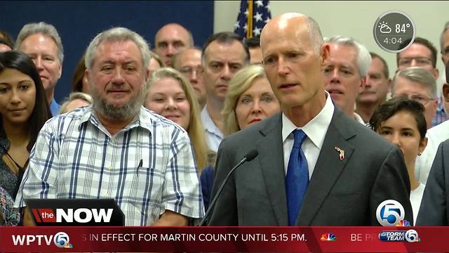 Governor Rick Scott talks about jobs, school security money