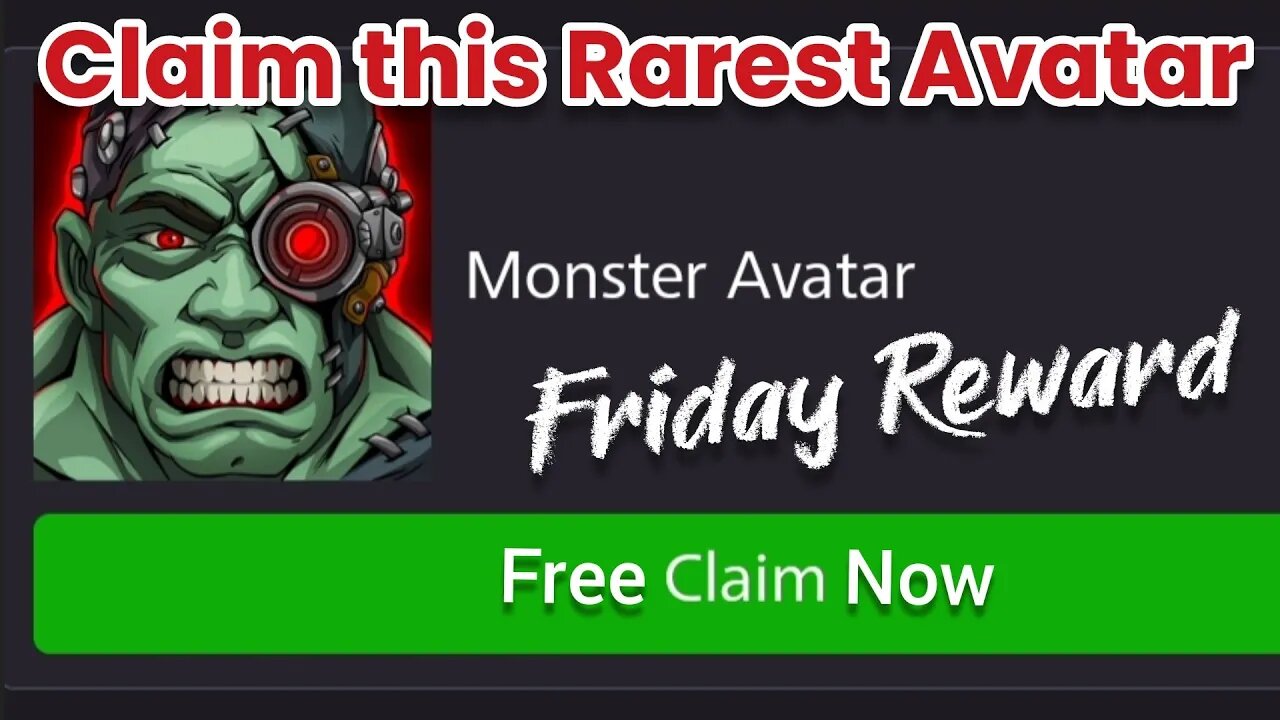 Free Rarest Monster Avatar 8 Ball Pool Friday Reward