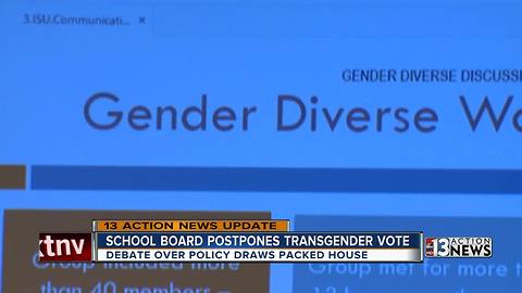 Vote on gender diverse policy postponed