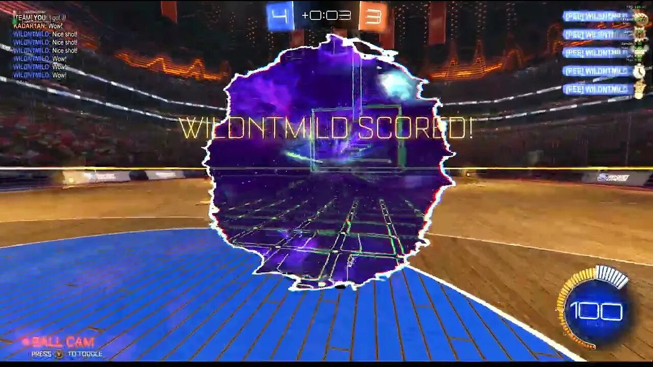 Rocket League Jeff's most recent Overtime Hoops Game Winning Goal