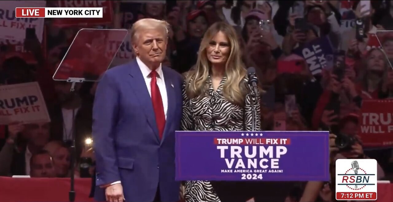 TRUMP❤️🇺🇸🥇🪽HOLDS MAGA RALLY🤍🇺🇸🏅🪽🕺🌆MADISON SQUARE GARDEN NEW YORK💙🇺🇸🏅🪽🌇⭐️