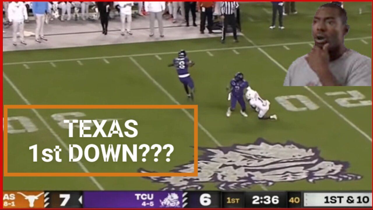 When a TCU INTERCEPTION turns into a 1ST DOWN for TEXAS #longhorns #texasfootball #collegefootball