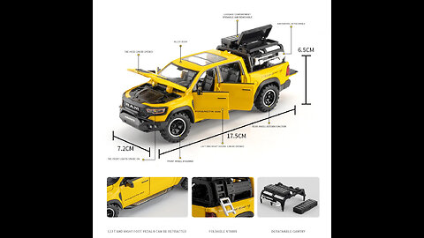 DODGE Mammoth 1000 TRX Alloy Pickup Car Model Diecast Metal Vehicle