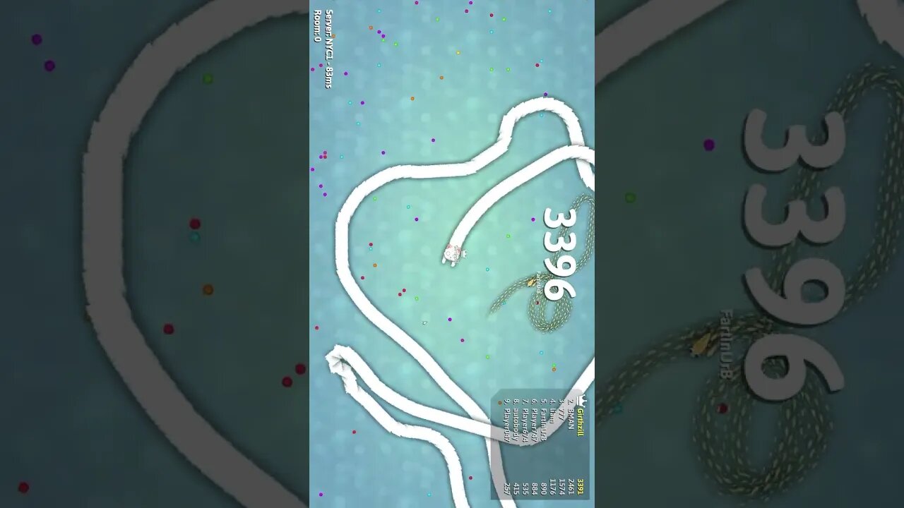 Circling the entire map on snake.io #shorts