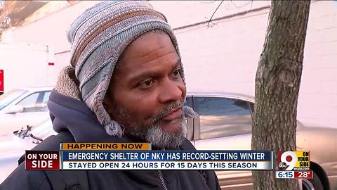 Emergency shelter has record-setting winter