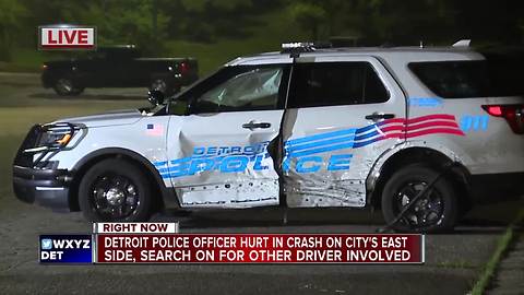 Detroit cop hurt in hit-and-run crash