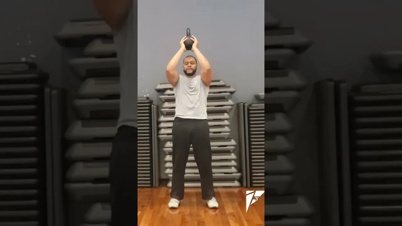 Close Grip Push Press with Kettlebell
