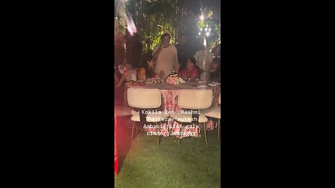 Mukesh Ambani having dinner with mother kokila Ben and Rashmi anant Radhika pre wedding celebration