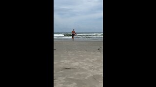 Skimboard fail