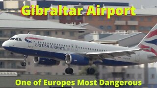 Gibraltar Airport Plane Landing, 4K BA492