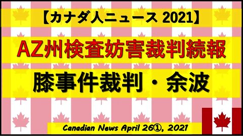 AZ州検査妨害裁判続報 膝事件裁判・余波