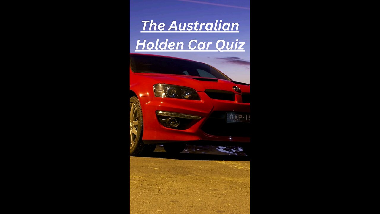 The Australian Holden Car Quiz