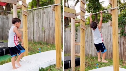 Six-year-old Incredibly Completes Salmon Ladder Challenge