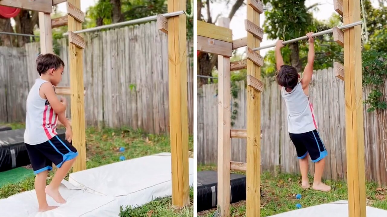 Six-year-old Incredibly Completes Salmon Ladder Challenge