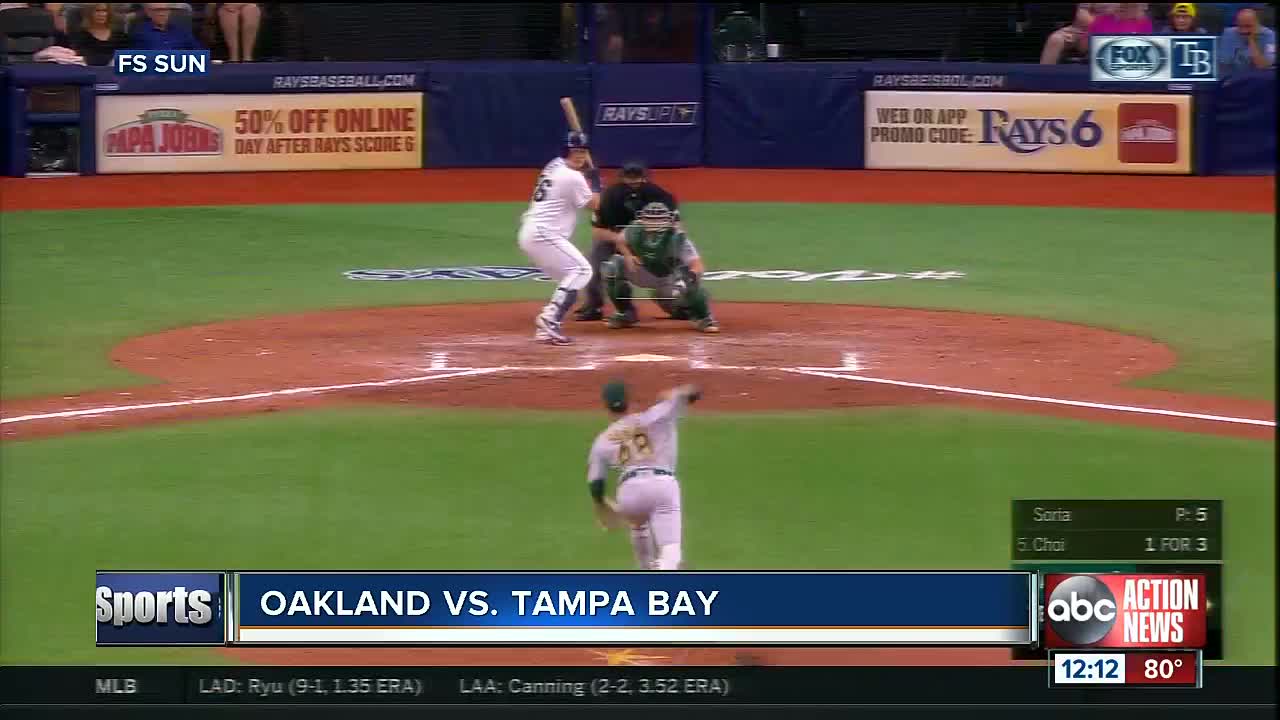 Charlie Morton remains unbeaten as Tampa Bay Rays top Oakland A's 6-2