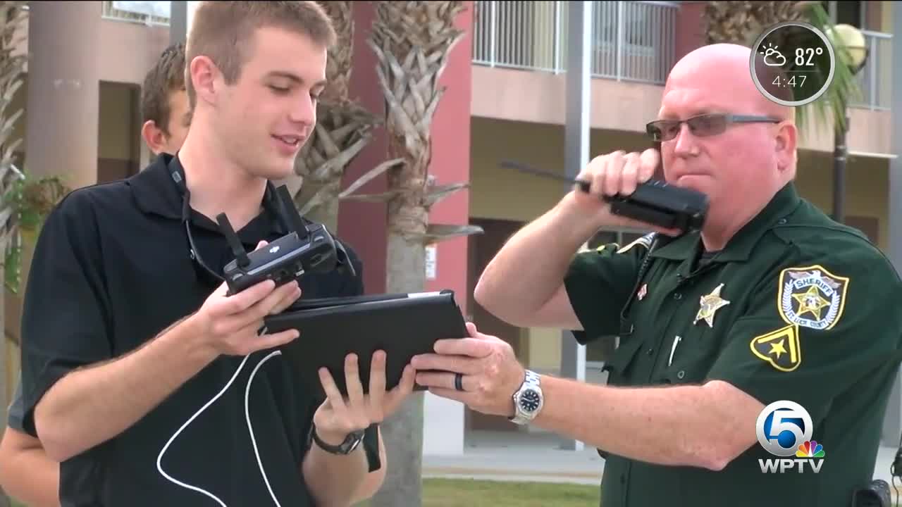 Fort Pierce Central High School students use drone technology to keep fellow students safe