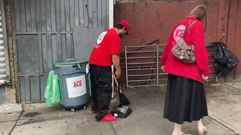 The Community Cleaning Announcement Press Conference outside Broadway Junction hosted by Sandy Nurse