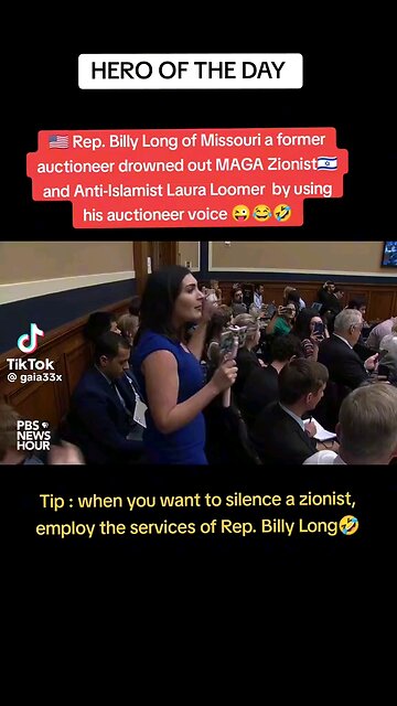 How Rep. Billy Long Silenced a Zionist with Humor 😂"