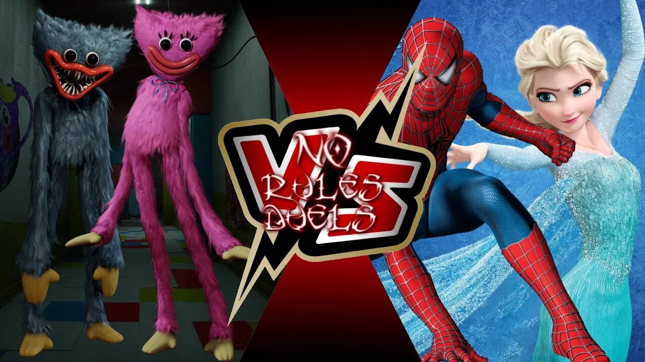 Huggy Wuggy & Kissy Missy VS Spiderman & Elsa! NO RULES DUELS!