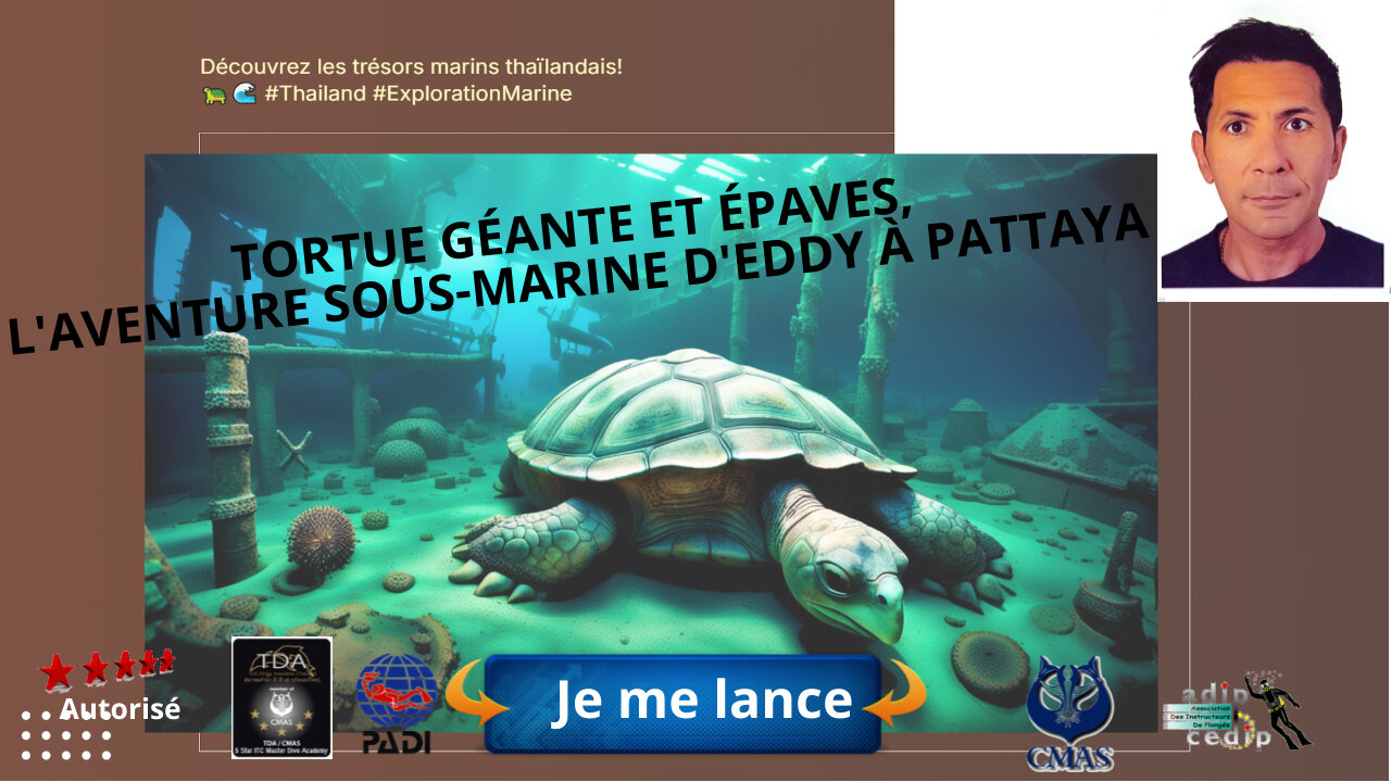 Tortue géante et épaves, L'aventure sous-marine d'Eddy à Pattaya