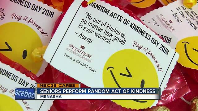 Senior citizens perform random act of kindness at UW-Fox Valley