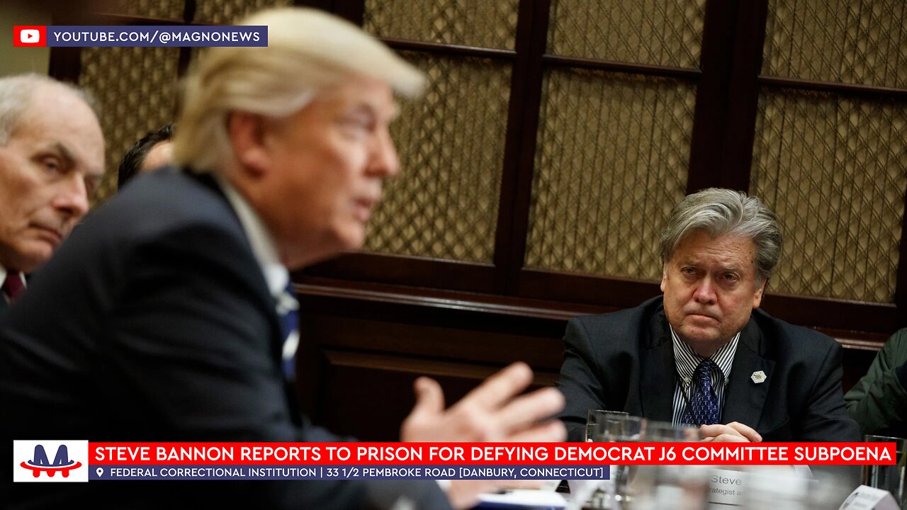 🇺🇸 Donald Trump ally Steve Bannon reports to Prison for Defying Democrat J6 Committee Subpoena