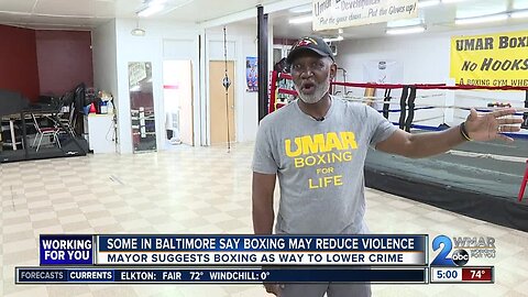 Baltimore mayor suggests boxing as way to curb violence in the city