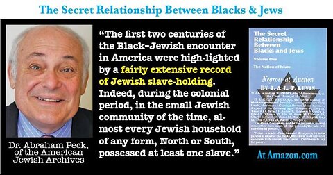 The Jews did indeed run the slave trade.