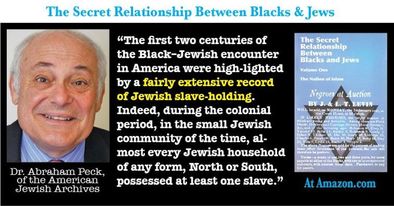 The Jews did indeed run the slave trade.