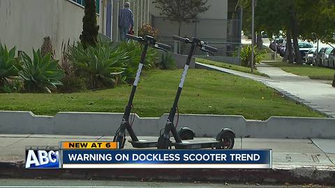 Warning on dockless scooter trend