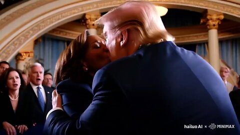 Kamala Harris and Donald Trump Kiss