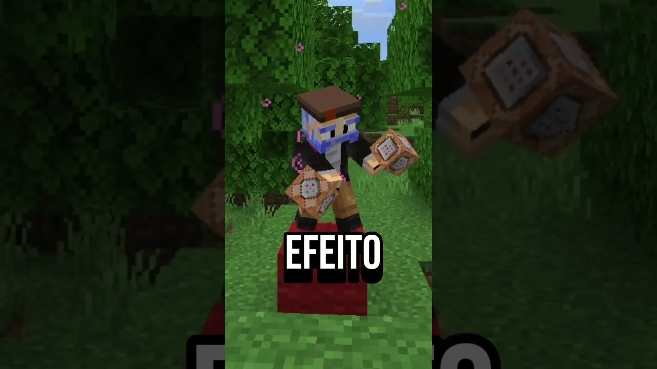 BLOCO COM EFEITO USANDO APENAS UM COMMAND BLOCK ! #shorts #minecraft