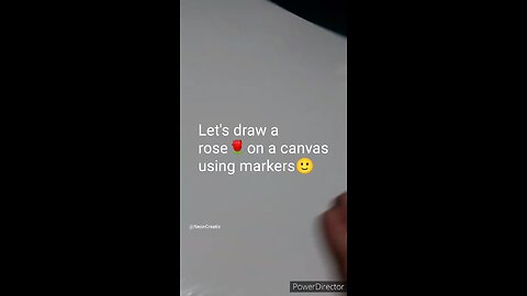 Drawing a rose on a canvas