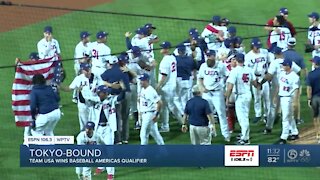 USA baseball's celebration of Olympic Qualifier