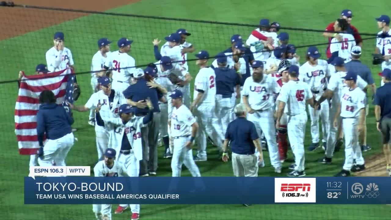 USA baseball's celebration of Olympic Qualifier